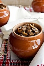 Перловая каша в горшочках с грибами(вегетарианский рецепт)