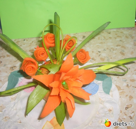 Цветочная композиция., альбом: Цветочные букеты из овощей.