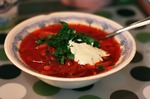 Постный борщ с фасолью (32 ккал на 100 гр)