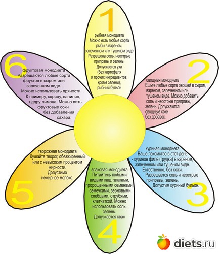 Диета 6 Лепестков Рыбный День Что Можно
