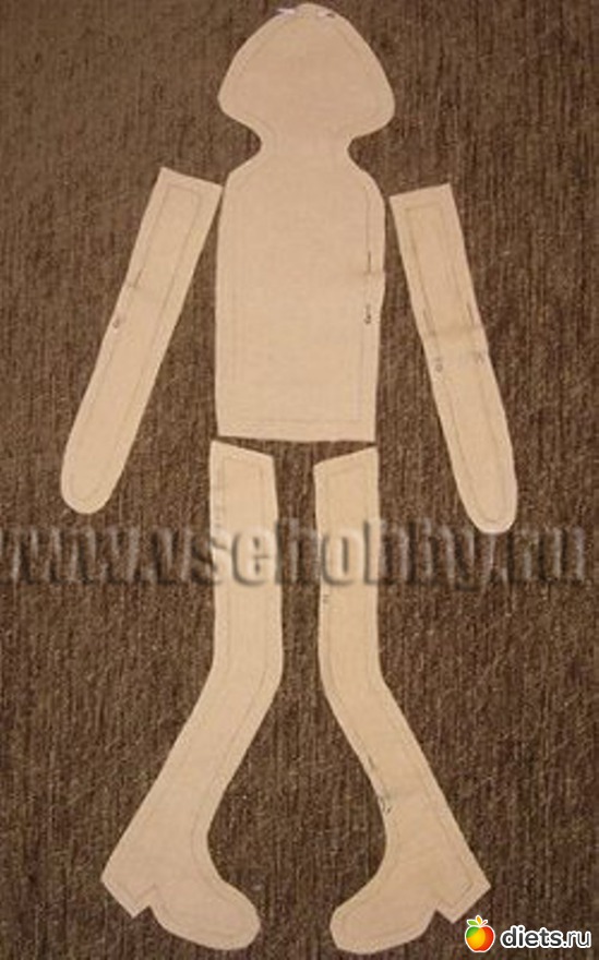 2 фото: Кукла Матильда.Выкройка