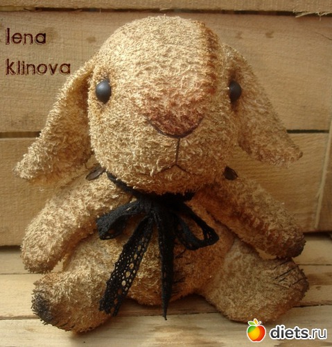 1 фото: Махровый зайка.Выкройка