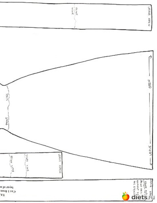 3 фото: Длинная кошка.Выкройка