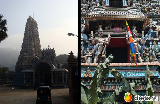 храм индусов, все украшения и скульптуры находятся снаружи, альбом: Шри-Ланка - "благословенная земля"