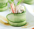 Огуречные рулеты с крабовыми палочками