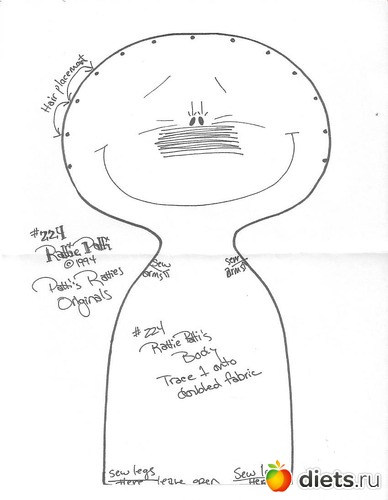 9 фото: Реггеди Энн.Выкройки.