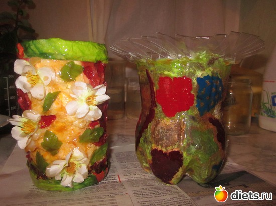 мои изделия-вазочки, альбом: Вазочки из бутылок