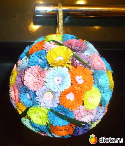 шар новогодний в технике квиллинг, альбом: Мое творчество )))