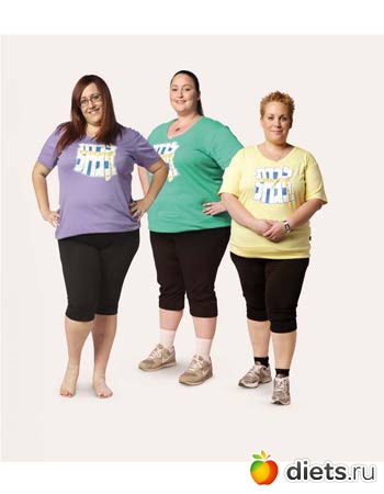 Слева направо три финалистки конкурса Лара, Керен, Эфрат в начале похудения