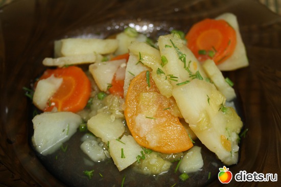 тушеные овощи (кабачок, репа, картофель, морковь), альбом: Фотографии Ваших блюд