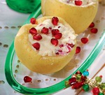 Яблоки, запеченные с творогом и гранатами
