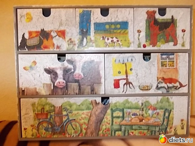 Икеевский комодик (семейная аптечка), альбом: Мой декупаж