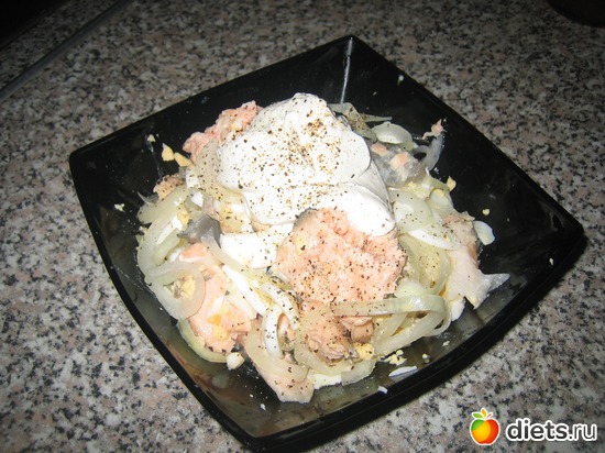Салат из сёмги с маринованным луком, альбом: Мои вкусняшки