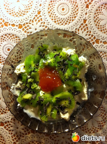 Творог с киви и шоколадной крошкой, альбом: Диетические блюда