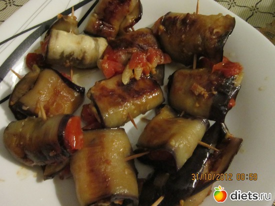 Вот такая красота получается.и вкусно., альбом: очень вкусные рулетики из баклажанов .