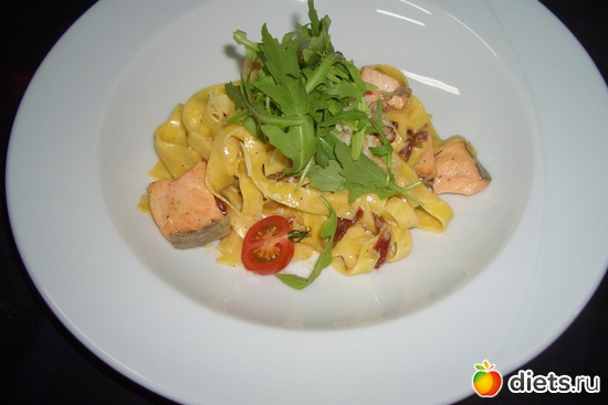 Фетучине слососем и вялеными помидорами., альбом: Мои произведения