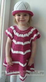 Платье клинышками и шляпка