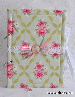 Блокнот на кольцах с кармашками в стиле "Тильда"