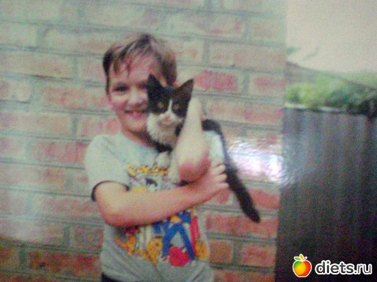 Сынуля с котом Степашкой, альбом: Семья