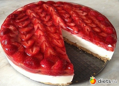 Торт без выпечки-"Клубничный восторг"