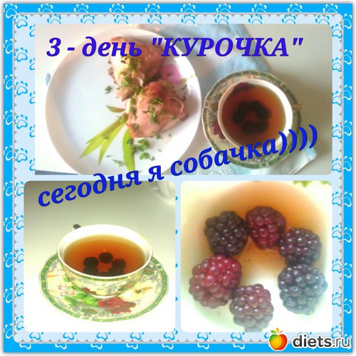 бедра куриные запеченные в духовке без кожи+чай с ежевикой для аромата (ежевику не есть!)))), альбом: День 3-й - Курица