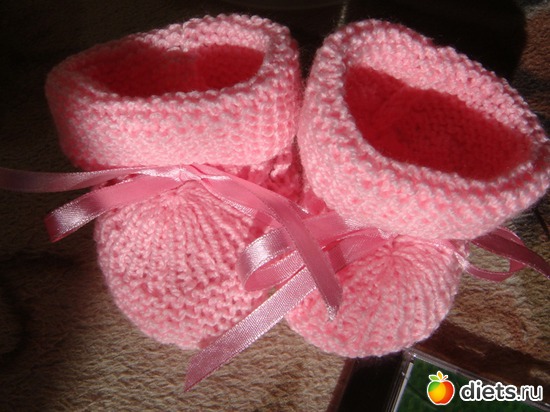 Розовый пинетки для любимой внучки, альбом: Мои вязалочки