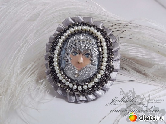 Брошь "Снежная королева", альбом: Зимняя коллекция -2013