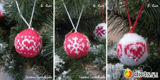 Вязаные ёлочные шары ручной работы, альбом: Вязаные ёлочные игрушки ручной работы