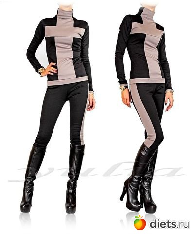 Такой костюмчик очень стройнит))) Визуально)))