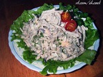Салат из кальмаров и риса