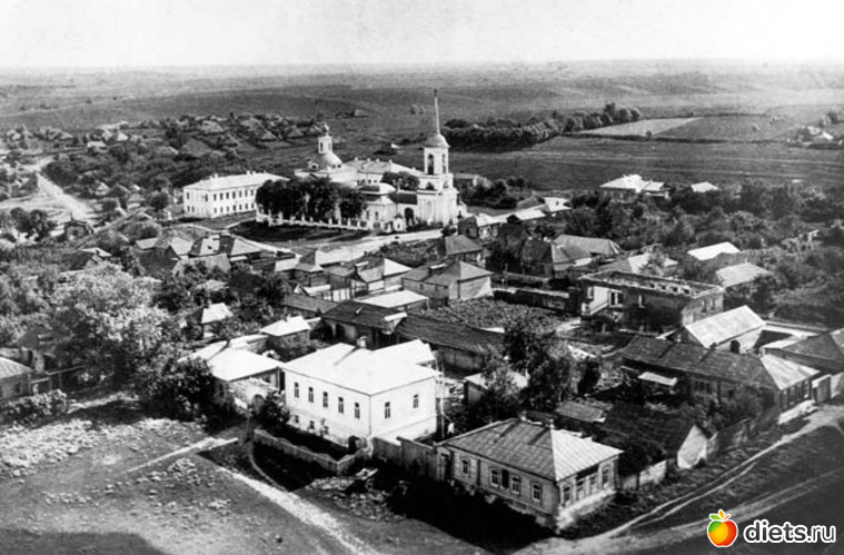 Панорама города на старинной открытке, альбом: Венёв
