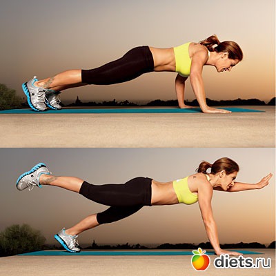 Push-up into unstable plank