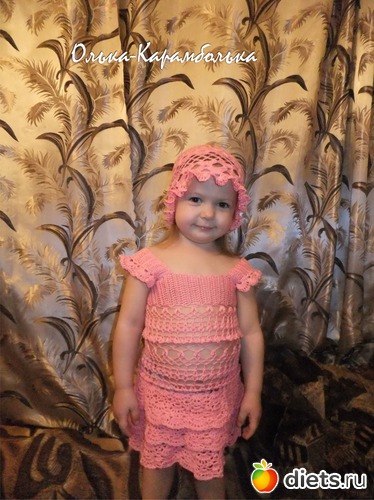 сарафанчик с панамкой, альбом: Моё вязание, моё хобби