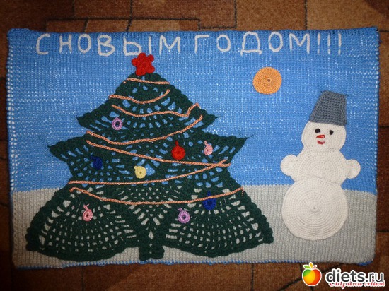 картина на новогоднюю тематику в садик, альбом: Моё вязание, моё хобби