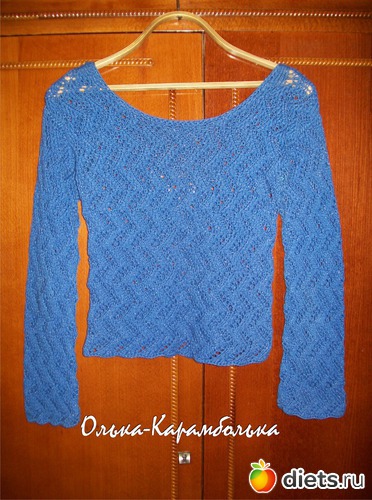 блуза спицами, альбом: Моё вязание, моё хобби