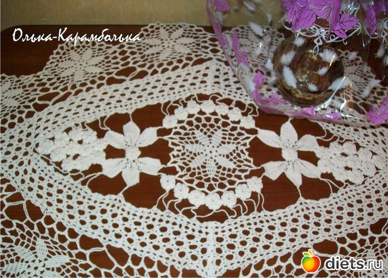 салфетка на журнальный столик в технике ирландское кружево, альбом: Моё вязание, моё хобби