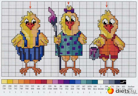Цыплята Золотое руно, альбом: схемки