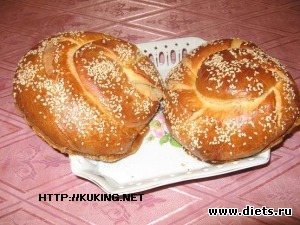 Круглая хала с изюмом