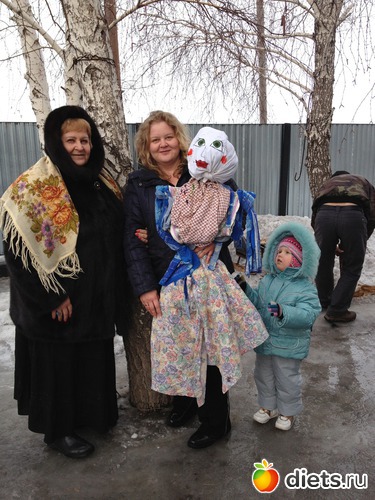 Масленица!С доченькой Олюшкой,Лерой и...чучелом Зимы...бум его жечь!, альбом: вот такая я...и моя жизнь...