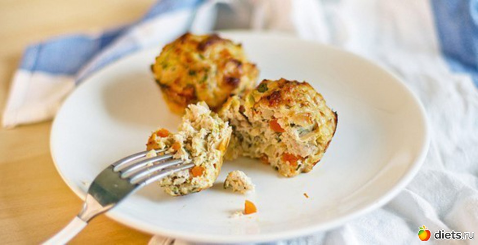 Овощные маффины с курицей, альбом: Коллекция рецептов