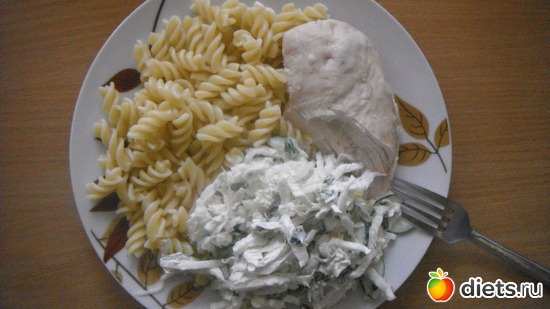 паста, курогрудь салат из капусты, альбом: Правильная еда