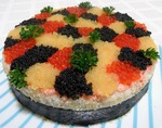 Суши-торт «3 икринки»