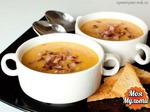 Гороховый суп-пюре с беконом