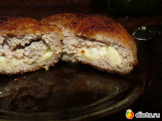 Куриные зразы с сырной начинкой, альбом: Вторые бюда для диеты Дюкана