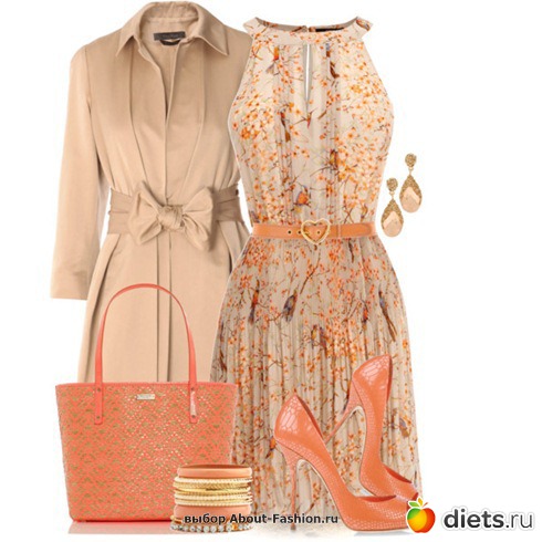 Коралловый цвет в одежде