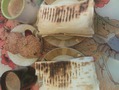 Кунжутное печенье и Рулет из лаваша на гриле