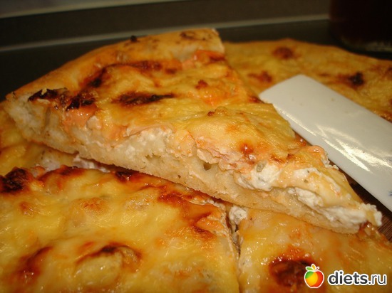 сырно-творожная пицца с креветками, альбом: Мои вкусняшки