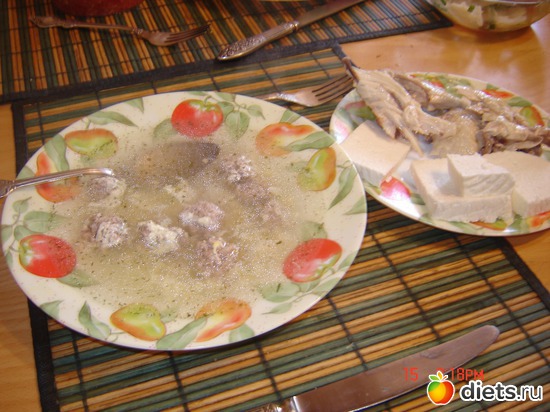 Суп с фрикадельками из индюшкиного фарша.С яйцом., альбом: Набор "юной"Дюканочки..И блюда готовые...