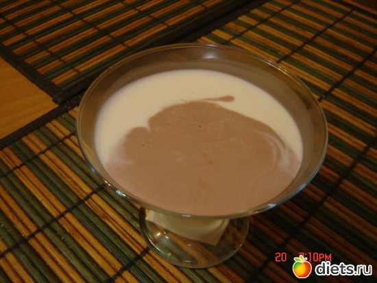 Желе из йогурта,с капелькой какао., альбом: Набор "юной"Дюканочки..И блюда готовые...