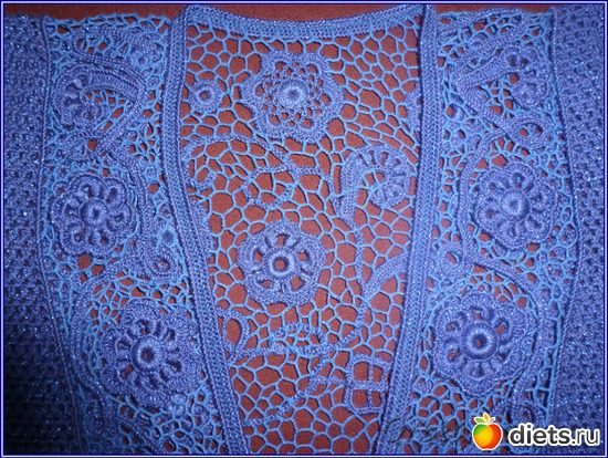 Авторская работа - жакет с вставками в технике ирландское кружево...горловина, альбом: Моё вязание, моё хобби